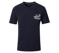 Casa Moda T-Shirt Regular Fit Rundhals Bedruckt Blau Größe M
