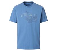 Casa Moda Regular Fit T-Shirt Rundhals blau, Bedruckt