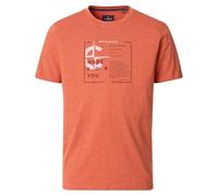 Casa Moda Regular Fit T-Shirt Rundhals rot, Bedruckt
