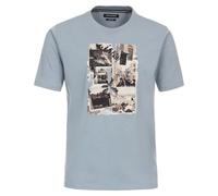 Casa Moda Regular Fit T-Shirt Rundhals blau, Einfarbig