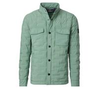 Hemdjacke CASAMODA "CASAMODA Overshirt Jacke mit zwei Brusttaschen uni", Herren, Gr. L, hellgrün, 100% Polyester, Jacken (61994726-L) hellgrün
