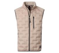 Kurzweste CASAMODA "CASAMODA Weste uni", Herren, Gr. M, beige (champagner beige), 100% Polyester, Westen (65997510-M) champagner beige