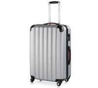 Casaria monzana Koffer Hartschale Baseline Silber XL aus ABS 90l 45,5x28x70cm