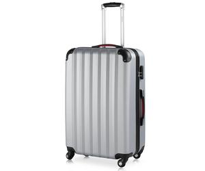 Casaria monzana Koffer Hartschale Baseline Silber XL aus ABS 90l 45,5x28x70cm