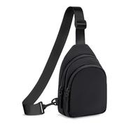 Casecret Umhängetasche Herren Brusttasche Schultertasche Damen Mini Crossbody Sling Bag Chest Klein Handytasche zum Umhängen Tasche Wasserdicht Outdoor Travel für Wandern Männer Handy Bauch Schwarz