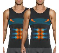 Casey Kevin 2er Pack Shapewear Herren Kompressionsshirt Herren Bauchweg Unterhemd Tank Top