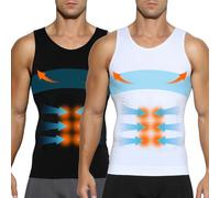 Casey Kevin 2er Pack Shapewear Herren Kompressionsshirt Herren Bauchweg Unterhemd Tank Top