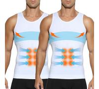 Casey Kevin 2er Pack Shapewear Herren Kompressionsshirt Herren Bauchweg Unterhemd Tank Top