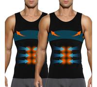 Casey Kevin 2er Pack Shapewear Herren Kompressionsshirt Herren Bauchweg Unterhemd Tank Top