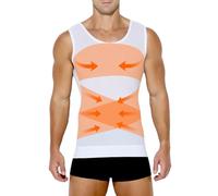 Casey Kevin Shapewear Herren Kompressionsshirt Elastische Bauchweg Unterhemd Herren Body Shaper Tank Top Ärmellos Compression Shirt