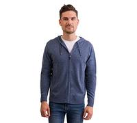CASH-MERE.CH 100% Kaschmir Herren Kapuzenpullover | Hoodie mit Reißverschluss (Blau/Jeans, M)