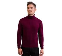 CASH-MERE.CH 100% Kaschmir Herren Pullover | Sweater Rollkragen 2-fädig (Rot/Cranberry, XL)