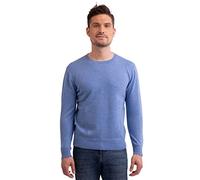 CASH-MERE.CH 100% Kaschmir Herren Pullover | Sweater Rundhalsausschnitt 2-fädig (Blau/Azure Blau, M)