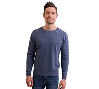 CASH-MERE.CH 100% Kaschmir Herren Pullover | Sweater Rundhalsausschnitt 2-fädig (Blau/Jeans, XXL)