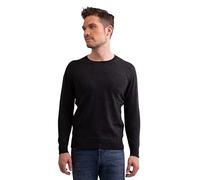 CASH-MERE.CH 100% Kaschmir Herren Pullover | Sweater Rundhalsausschnitt 2-fädig (Grau/Dunkelgrau/Dunkles Anthrazit, XL)