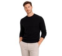 Cashmeren Herren Basic Rundhalsausschnitt Pullover 100% reines Kaschmir Langarm Rundhals Pullover (Schwarz, Medium)