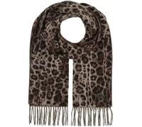 FRAAS Cashmink Schal 35 x 200 cm - Weicher als Kaschmir - Made in Germany - Schal mit Animal Print für Damen - Perfekt für Herbst und Winter Taupe