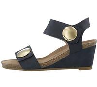 CA'SHOTT A/S Damen CASALBERTA Velcro Button Nubuck Heeled Sandal, Marine, 38 EU