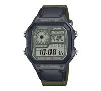 Casio Herren Armbanduhr AE-1200WHUB-3AVEF digital Textilband grün