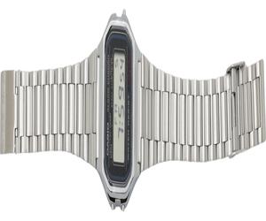 Casio A158WA Vintage Unisex-Uhr Digital mit Edelstahlarmband, silber (A158WA-1JF)