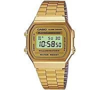 Casio A168WG-9WDF Unisex-Digitaluhr mit Edelstahlband, Gold, Armband