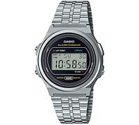 Casio A171WE-1A Standard Vintage Uhr Unisex Klassisch Quarz Digital Metall Silber Schwarz Armbandtyp