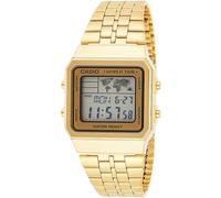 Casio A500WGA-9D Herren Vintage Collection Goldton Alarm Chronograph Weltzeit Digital Uhr Gold