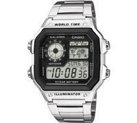 Casio AE-1200WHD-1AVEF Armbanduhr digital Weltzeit Quarz 42,1 mm Silber Edelstahl
