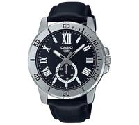 Casio Analoge Herren-Armbanduhr A2072, Schwarz, Band, Schwarz, Riemen