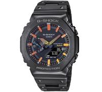Casio Analoge Herrenuhr Quarz mit Edelstahlarmband GM-B2100BPC-1AER, Schwarz, Streifen