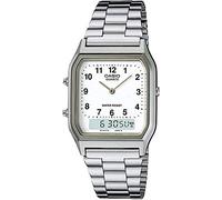Casio AQ-230A-7B Analog Digital Quarz Herren Armbanduhr Silber Übersee Modell