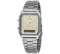 Casio Ana-Digi Analog Digi Quarz Armbanduhr Vintage Serie AQ-230 Serie Unisex Dual Time Übersee Modell Metallic Grau X Hellgold AQ-230GG-9A Armbandtyp, Metallic-Grau x Hellgold AQ-230GG-9A,