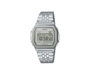 Casio - Armbanduhr Casio A1000A-7EF mit flachem Edelstahlgehäuse Vintage