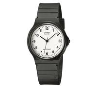 Casio - Armbanduhr Casio MQ-24-7BLLEG mit Analoganzeige, weißem Zifferblatt und schwarzem Kunststoffarmbandb