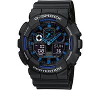 Casio Armbanduhr GA-100-1A2ER (B x H) 51.20 mm x 55 mm Blau, Schwarz Gehäusematerial=Kunstharz Material (Armband)=Kunstharz Ca (GA-100-1A2ER)