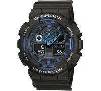 Casio Armbanduhr GA-100-1A2ER (B x H) 51.20mm x 55mm Blau, Schwarz Gehäusematerial=Kunstharz Material (Armband)=Kunstharz