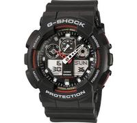 Casio Armbanduhr GA-100-1A4ER (B x H) 51.20 mm x 55 mm Schwarz, Rot Gehäusematerial=Kunstharz Material (Armband)=Kunstharz