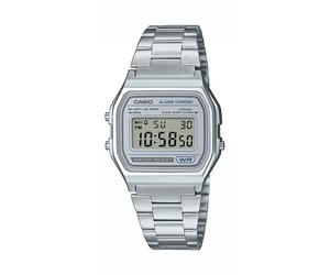 Casio - Armbanduhr Unisex mit Digitalanzeige Casio A158WEA-7EF mit Licht und Alarm