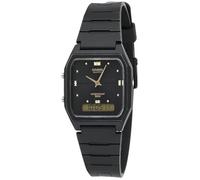 Casio AW48HE-1AV Herren-Armbanduhr mit schwarzem Kunstharzband, analog, digital, Dual-Zeitzonenuhr