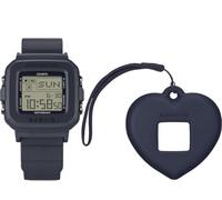 Casio Baby-G BGD-10KH-2C Digital-Armbanduhr mit herzförmigem Charm, Grau