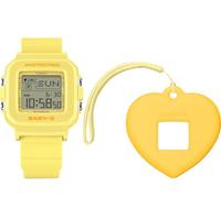 Casio Baby-G BGD-10KH-9 Digitale gelbe Uhr mit Herzanhänger