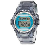 Casio Baby-G Damen-Armbanduhr, digitales Zifferblatt, Harzband, Schwarz, Armband