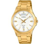 CASIO CELESTIA Classic Herren-Armbanduhr mit Quarzwerk, Analoganzeige und Edelstahlarmband - MTP-1381GD-7AVDF, Gold