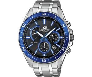Casio Chronograph Armbanduhr EFR-552D-1A2VUEF (L x B x H) 53 x 47 x 12.3 mm Silber-Blau Gehäusematerial=Edelstahl Material (Armband)=Edelstahl