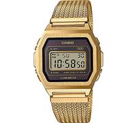Casio Collection Vintage Damen Digital Uhr mit Mesh Edelstahl Armband