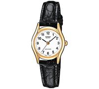 Casio Damen Analog Quarz mit Leder Armbanduhr LTP 1154PQ 7B