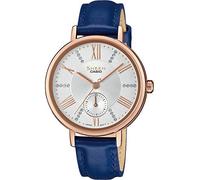 Casio Damen Analog Quarz Uhr mit Leder Armband SHE-3066PGL-7AUEF