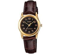 CASIO Damen-Armbanduhr Analog Quarz Leder LTP-V001GL-1