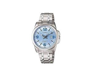 Casio Damen-Armbanduhr, blaues Zifferblatt, Edelstahl, analog, LTP-1314D-2AVDF, Casual