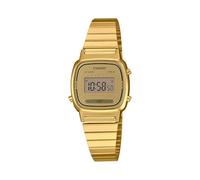 Casio Damen-Armbanduhr Vintage Digital Quarz Edelstahl beschichtet LA670WGA-9DF